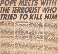 Pope Meets With Terrorist Article
